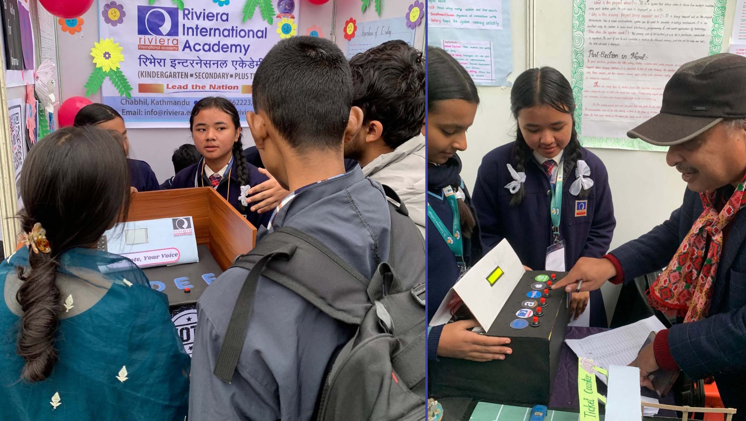 रिभेरामा विद्यार्थी आफैले बनाएको भोटिङ मेसिनमा भोट गरेर विद्यार्थी परिषद्को निर्वाचन, नेपालमै पहिलो रहेको दावी