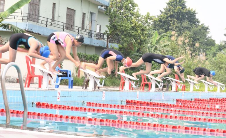 नेपालगन्ज रंगशालामा पहिलो पटक पौडी प्रतियोगिता