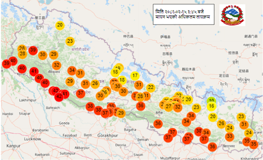 तराईमा अत्यधिक गर्मी, तीनै दिन तातो चल्ने