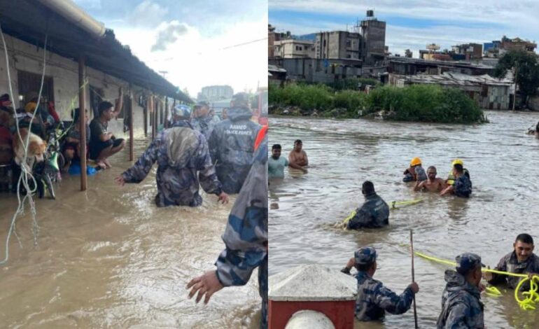 काठमाडौंमा बाढी स् विभिन्न स्थानबाट ३६ जनाको उद्धार