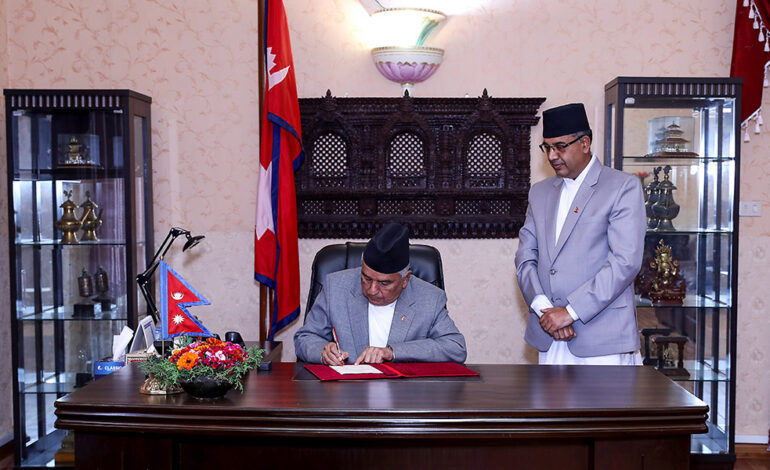 राष्ट्रपतिले गरे टीआरसी विधेयक प्रमाणीकरण