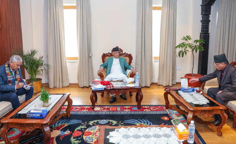 ओली र देउवा: प्रचण्डले भने संवैधानिक निकायका रिक्त सबै पदमा सम्भव भए भोलि नै सिफारिस गर्ने आग्रह