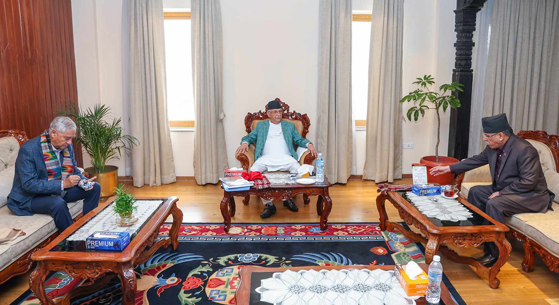 ओली र देउवा: प्रचण्डले भने संवैधानिक निकायका रिक्त सबै पदमा सम्भव भए भोलि नै सिफारिस गर्ने आग्रह