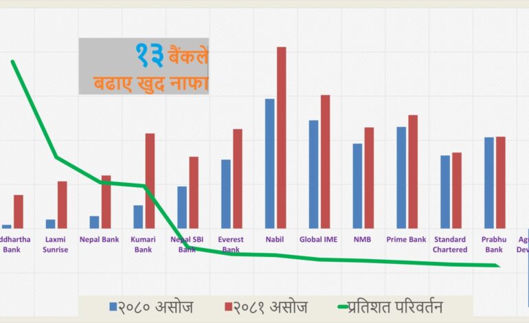 कुमारी र नबिलले बढाए ब्यापक नाफा, ८ बैंक अर्बपति क्लबमा