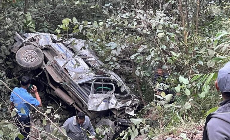 रामेछापमा जीप दुर्घटनामा परि ५ जनाको मृत्यु