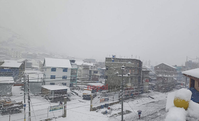 हुम्लामा हिमपात, ‘माइनस डिग्री’मा तापक्रम