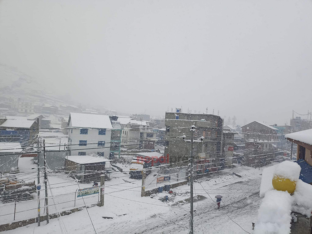 हुम्लामा हिमपात, ‘माइनस डिग्री’मा तापक्रम