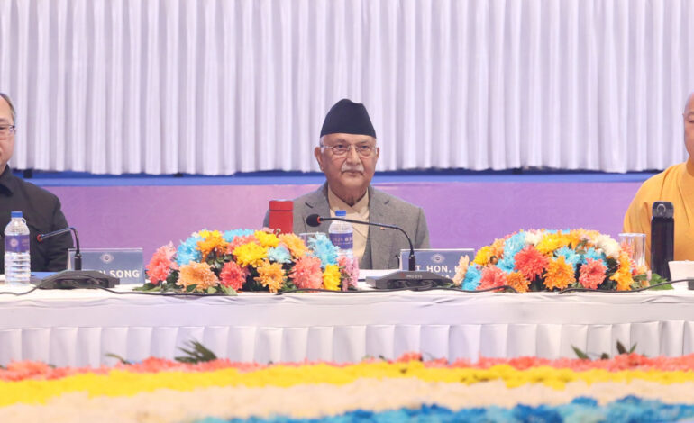 नेपाल र चीनबीचको सम्बन्धमा बौद्ध धर्म एक चम्किलो धागो बनेर रहेको छ : प्रधानमन्त्री