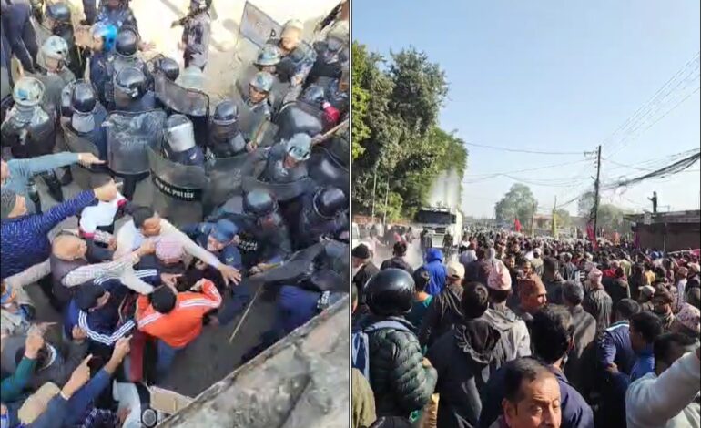 चितवनमा रास्वपाको प्रदर्शनमा झडपस् आठ प्रहरी र ४० प्रदर्शनकारी घाइते