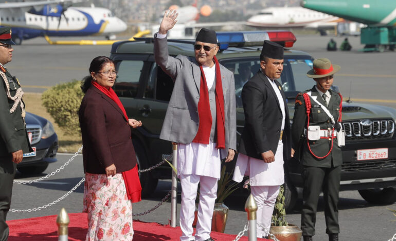 प्रधानमन्त्री ओली चीन प्रस्थान