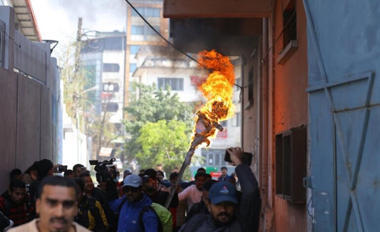 कुलमानलाई हटाएको विरोधमा ऊर्जामन्त्रीको पुत्ला दहन