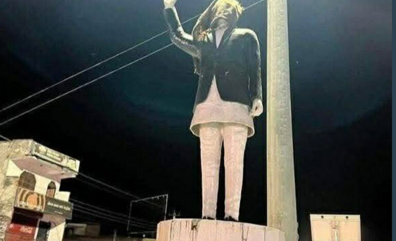 वीपीको शालिकमा कालोमोसो