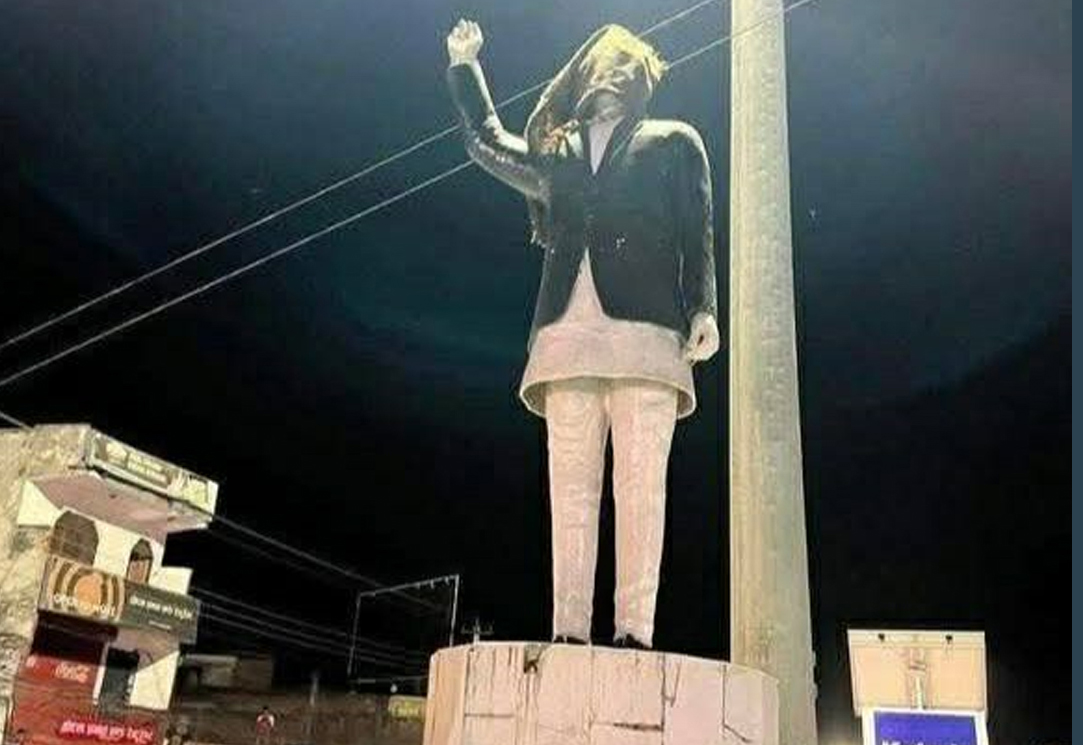 वीपीको शालिकमा कालोमोसो