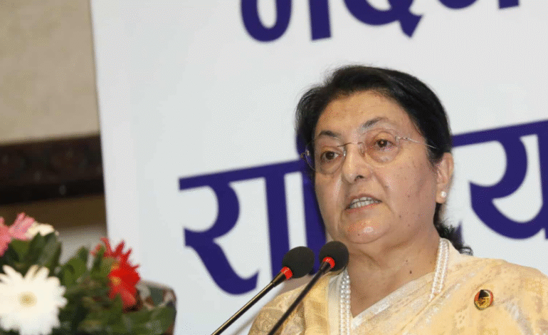 एमालेसँगको मेरो पुरानो संगठनात्मक नाता कसैले खोस्न सक्दैन: पूर्वराष्ट्रपति भण्डारी