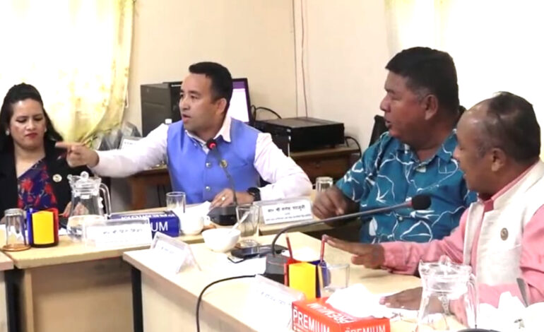 भिजिट भिसाले उद्योग समितिमा चर्काचर्की, यसरी टेबुल ठोकाठोक