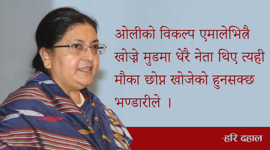 ओलीमाथि खनिएको भीड भण्डारीको इन्ट्रीले नरम पर्ला भन्ने खुल्दुली