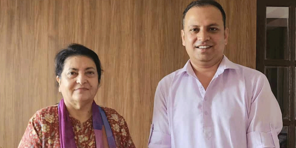 मनिष झासँगको भेटमा ओलीबारे विद्या– आफ्नै बोली फेरेर मलाई एमालेमा रोक्दै