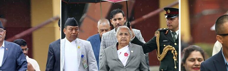 राष्ट्रपति निवासमा नयाँ नेतादेखि पुरानासम्म