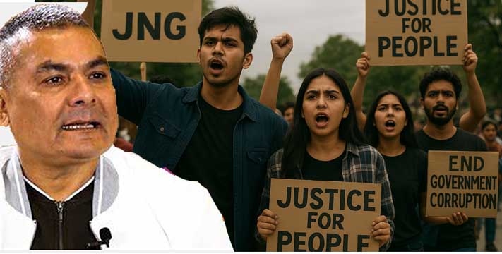 जेएजीको आन्दोलनलाई प्रसाईको समर्थन, युवासँगै पैसा विदेशीनबाट रोक्ने र भ्रष्टाचारविरुद्धकाे आवाजसहित उनीपनि उपस्थीति