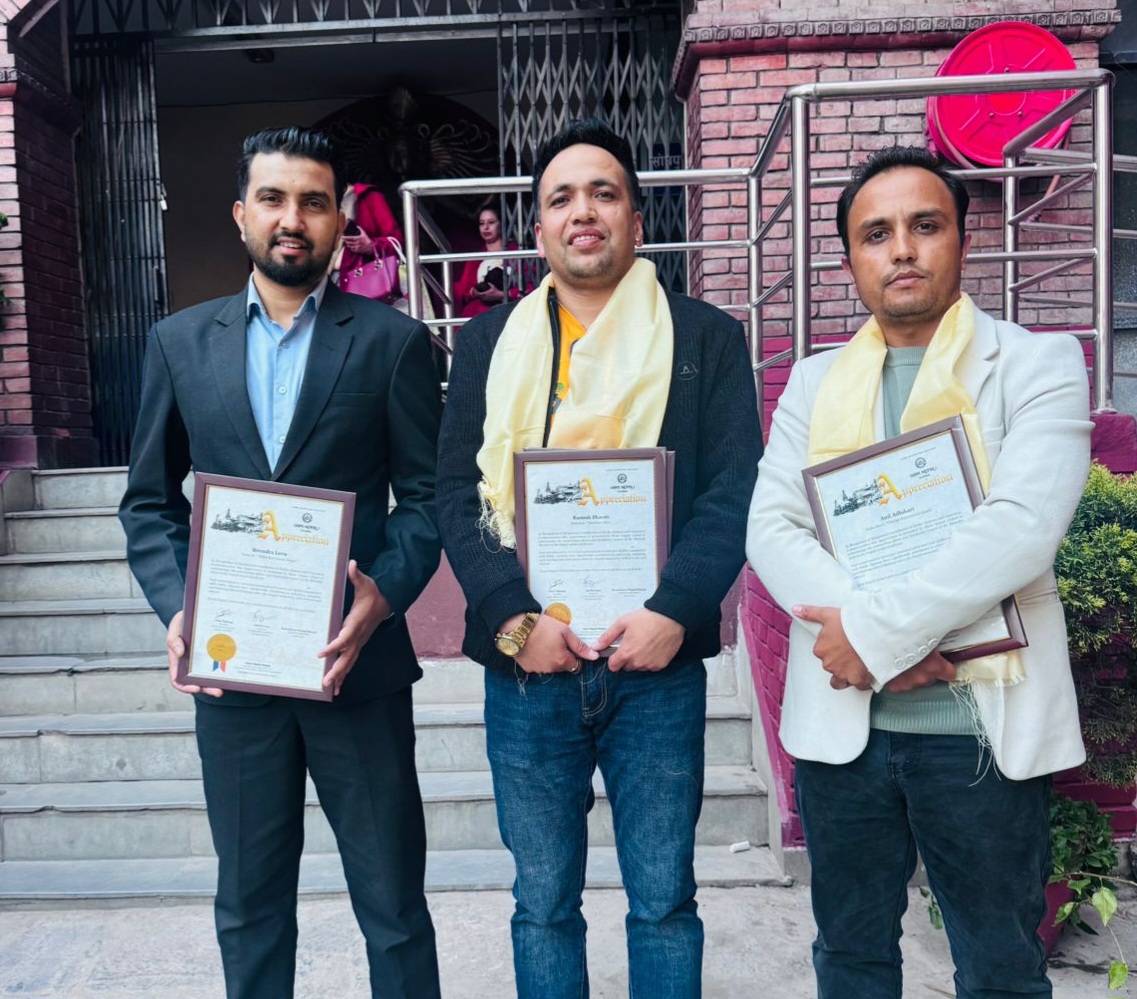 हामी नेपाली ग्लोबल’दुारा मूलकर्मी भारतीसहित ५ सञ्चार क्षेत्रकर्मी सम्मानित
