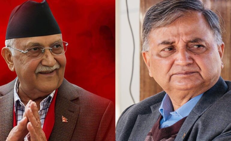 ओलीलाई पोखरेलले सम्झाए ‘पार्टी जीवनको लोकतान्त्रिकरण’ सम्बन्धी ओलीकै प्रस्ताव