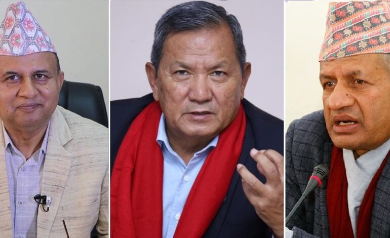 महासचिवमा पोखरेल, ज्ञवाली र गुरुङकै दाबी, तीनै जनाले अडान नछाड्दा समस्यामा ओली