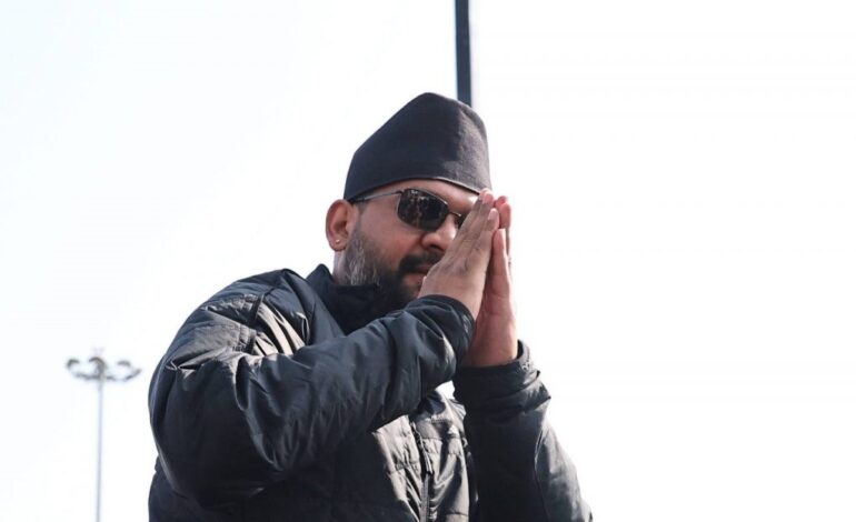 नेपालगञ्जमा बालेन पुग्दा कार्यकर्ता र समर्थकको भिड