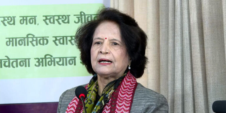 सरकारले रुखबाट पैसा टिपेर ल्याउने होइनः स्वास्थ्य मन्त्री डा. सुधा शर्मा