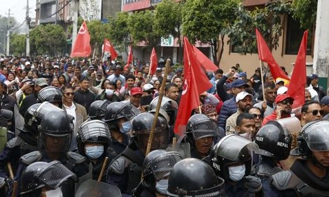 काठमाडौंमा आज पनि एमालेको विरोध कार्यक्रम जारी