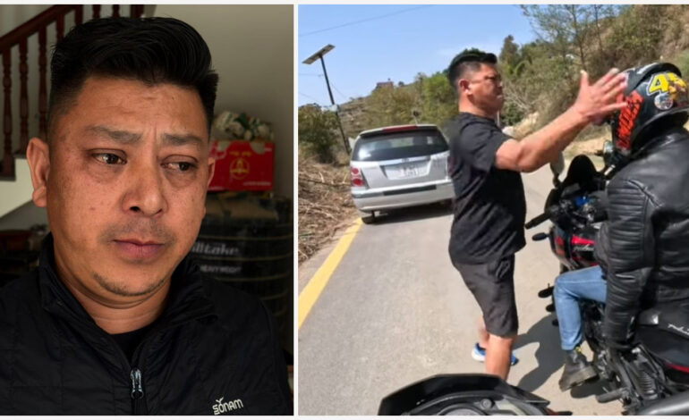 सडकमै मोटरसाइकल चालकलाई कुटपिट गर्ने कार चालक पक्राउ