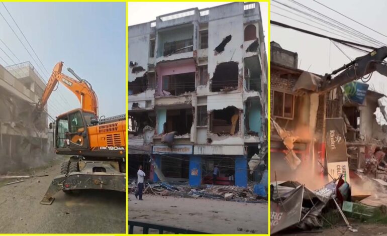 वीरगन्जमा बिहानै देखि डोजर, सयौं घर, टहरा भत्काइँदै