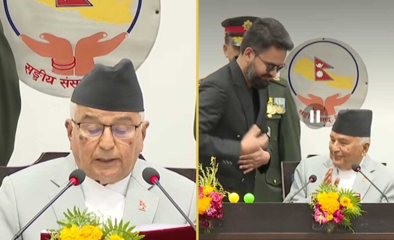 राष्ट्रपतिद्धारा आगामी आर्थिक नीति तथा कार्यक्रम प्रस्तुत हुँदै