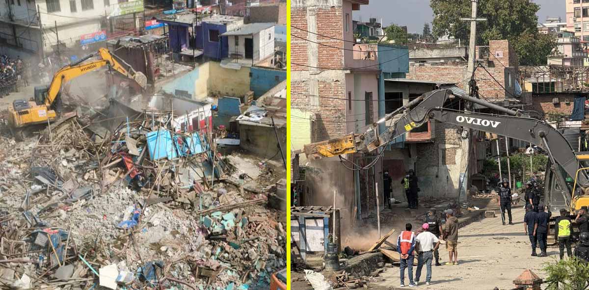 बिहानै बल्खु र टेकु सुकुम्बासी वस्ती खाली गरिँदै