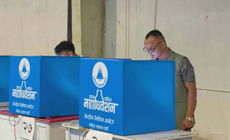 रास्वपा महाधिवेशनमा २ सय ४ जनाको उम्मेदवारी, मतदान जारी