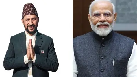 भारत भ्रमण रहेका रास्वपा सभापति रबि लामिछाने र भारतीय प्रधानमन्ती नरेन्द्र मोदीबीच भेटवार्ता हुँदै