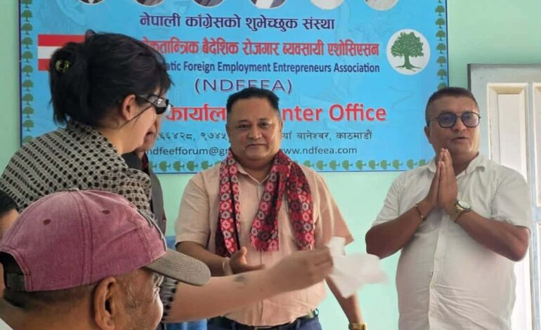 नेपाल लोकतान्त्रिक बैरो एसोसिएसन अध्यक्षको केसीले पदभार ग्रहण गरे