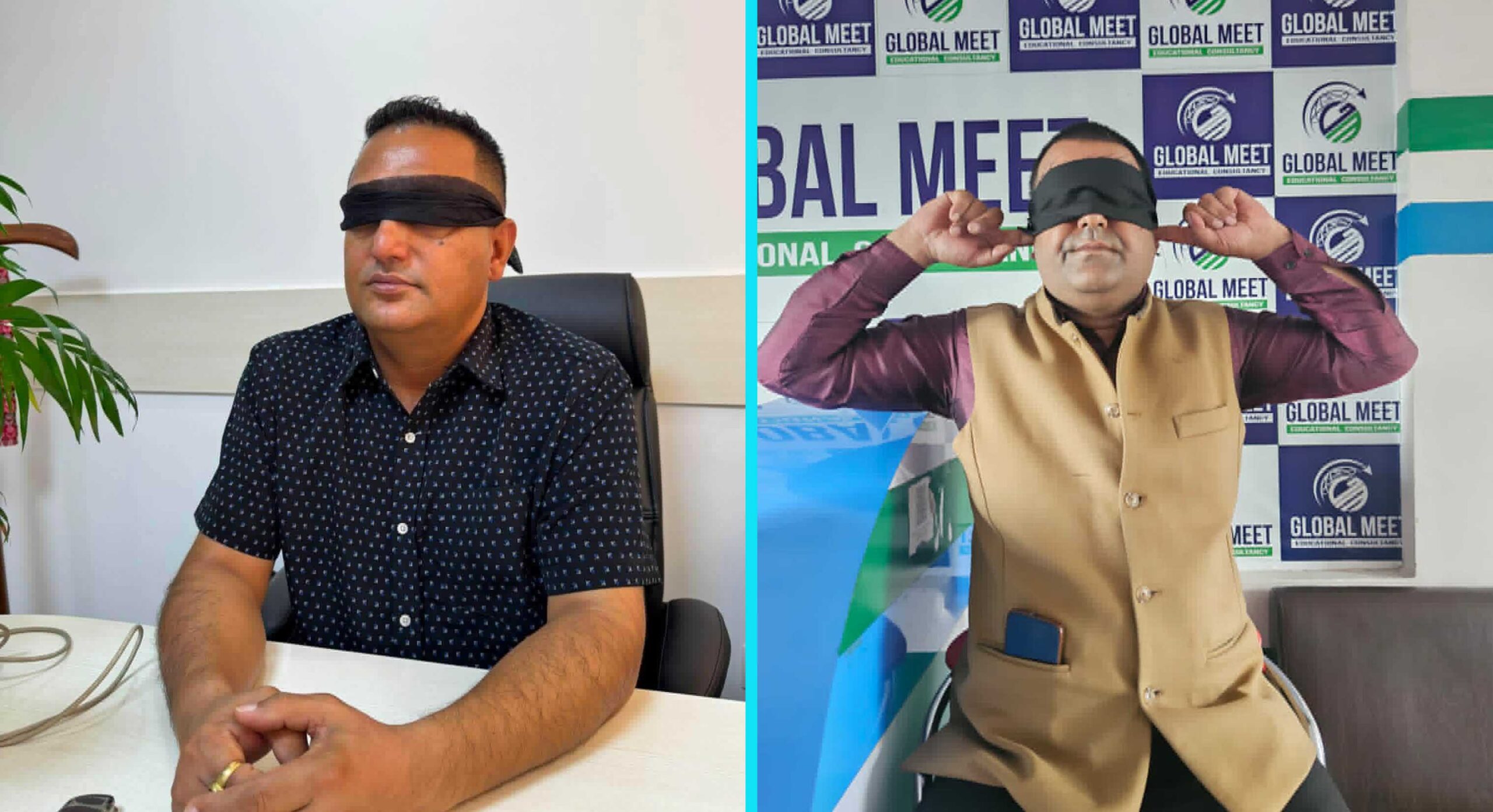 आँखामा कालोपट्टी बाँधेर आन्दोलनमा उत्रिए कन्सल्टेन्सी व्यवसायी