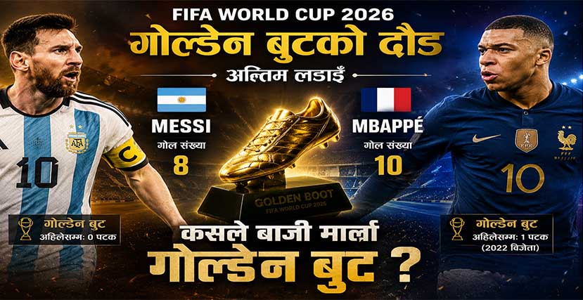 गोल्डेन बुट कसको पोल्टामा ? मेसी कि एम्बाप्पे ?